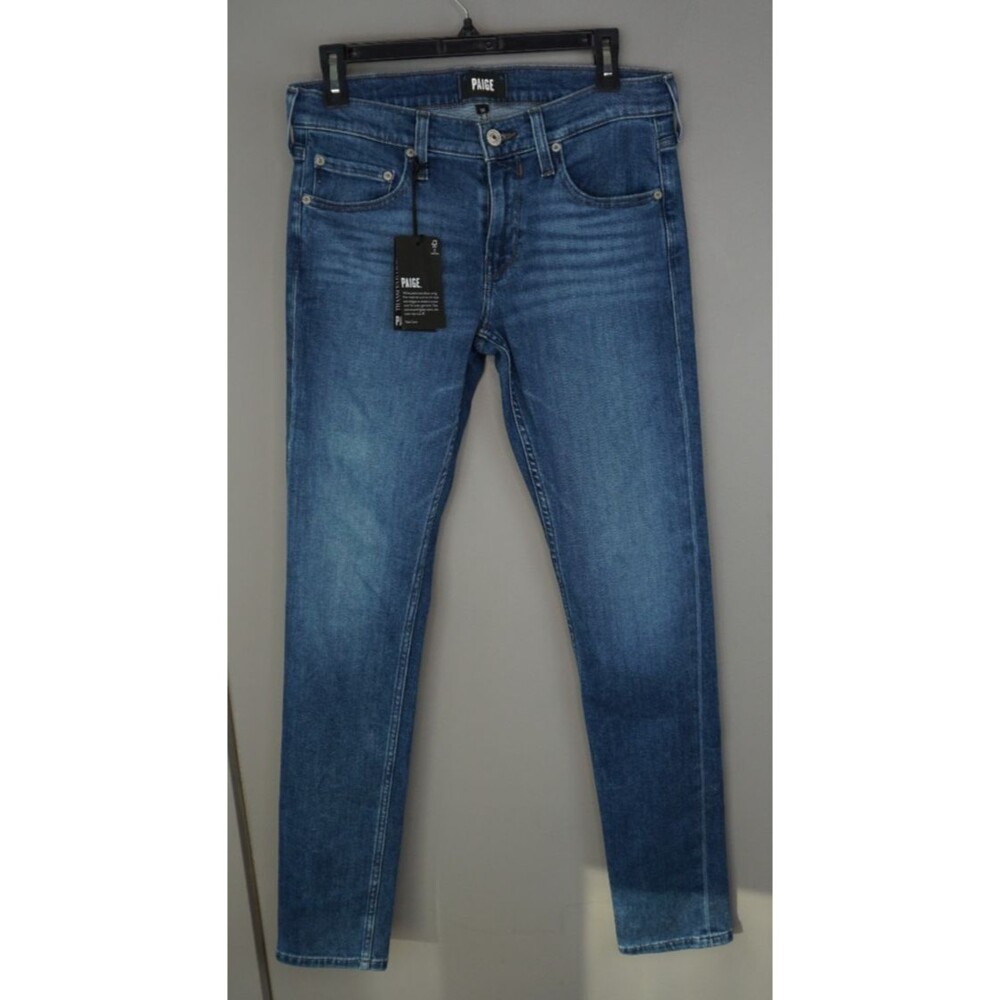 PAIGE Men’s Skinny Jeans in Medium Blue